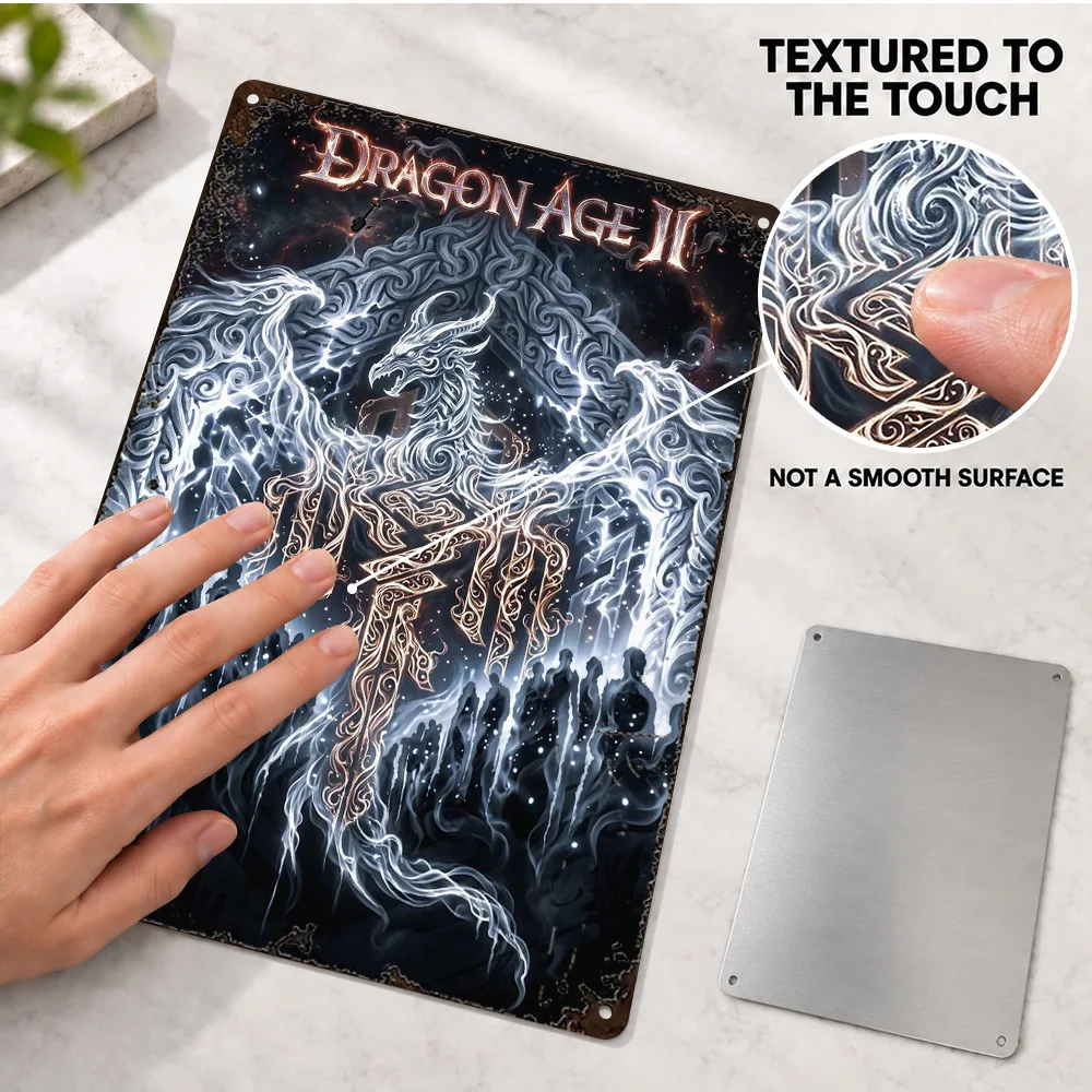 Dragon Age II Official Aluminum Poster Personalized Metal Sign Anime Illustration Wall Art For Home Office Fantasy Lover Gift