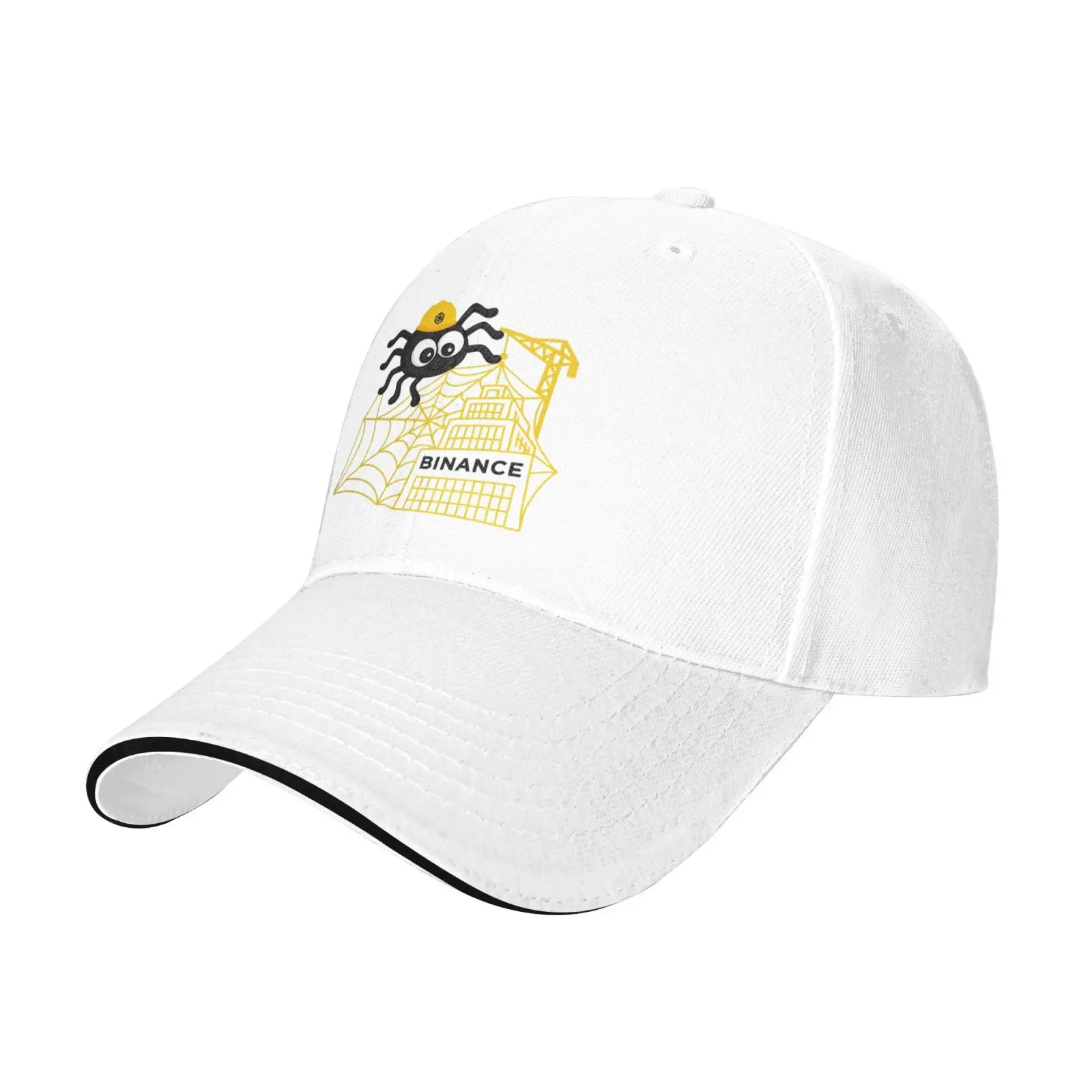 Binance aranha impressão boné de beisebol chapéu de golfe homem masculino chapéu rave tamanho grande chapéu feminino bonés masculino engraçado padrão gráfico beisebol