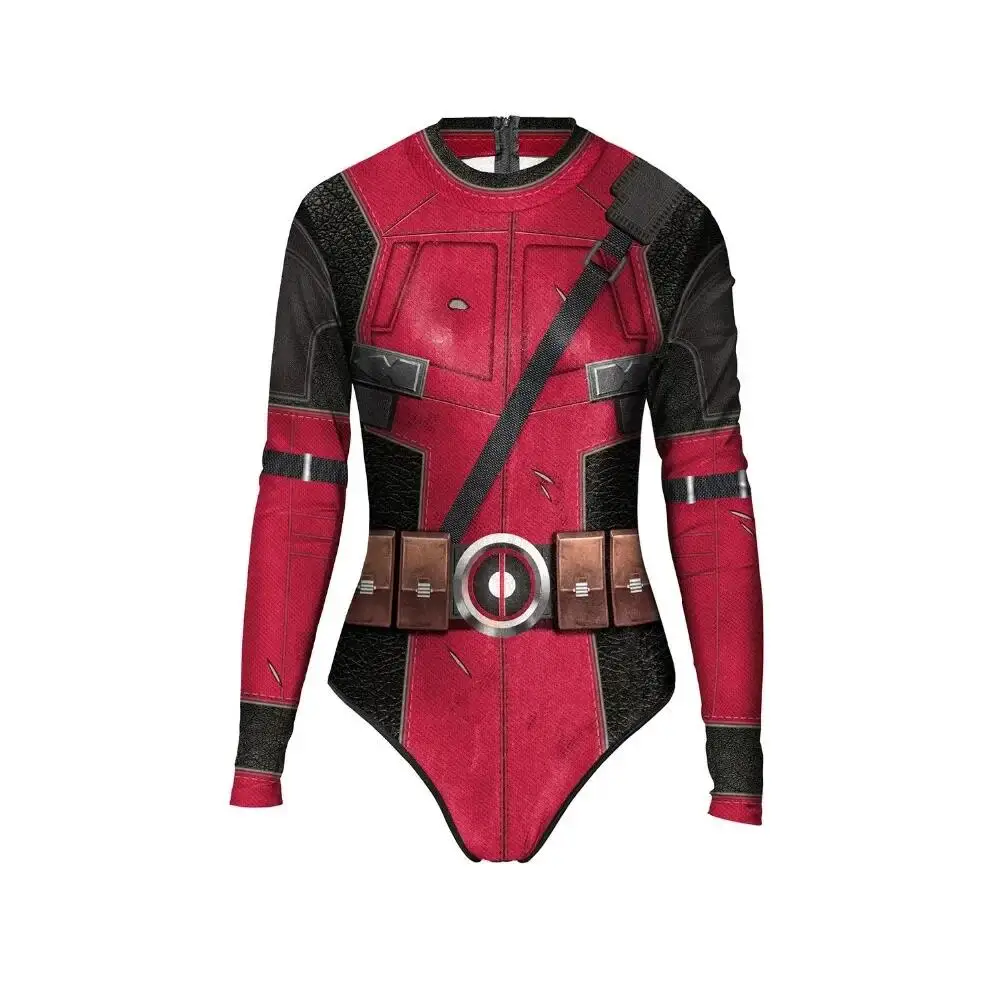 Movie Deadpool 3 Costume da bagno Cosplay donna Costume da bagno stampato in 3D Costume da bagno Sexy Costume intero Halloween Summer Dress