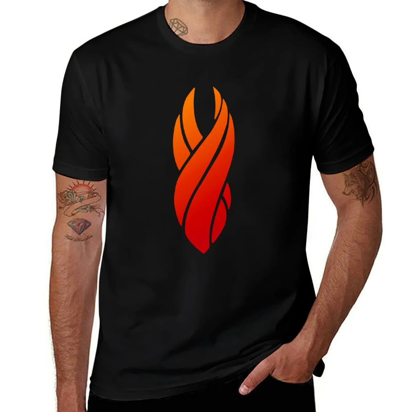 

Marker Dead Space Red Gradient T-Shirt Plus Size Basic Cotton T-Shirt