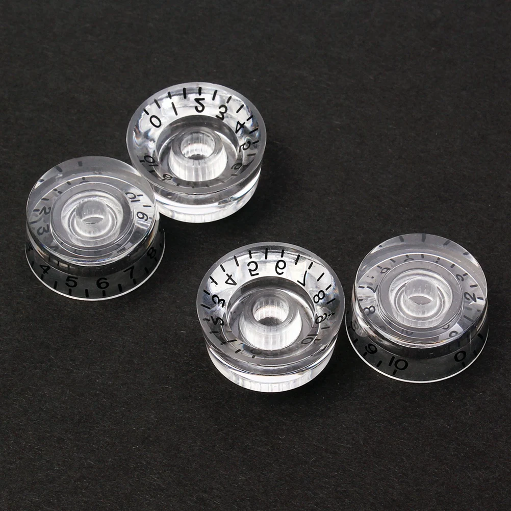 

4 pcs Electric Knob Set Volume Tone Letter Replacement Parts Electric Guitar Knobs Musical Accessories