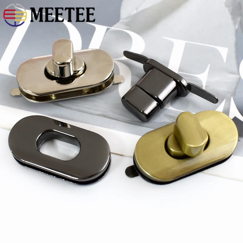 

1/2/3/4/5Pcs Meetee Handbag Metal Lock Buckle Turn Twist Snap Hook Bag Closure Locks Purse Latch Clasp DIY Hardware Accessories