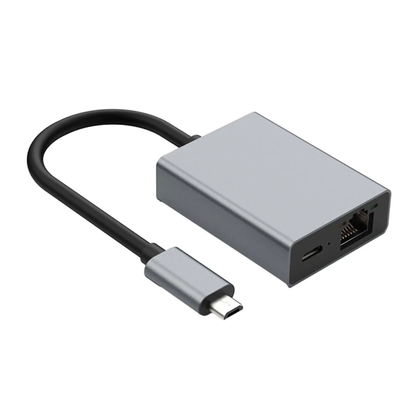 Adaptor Ethernet USB mikro 2 dalam 1, adaptor Ethernet USB mikro untuk pertemuan kerja Online, kokoh nyaman