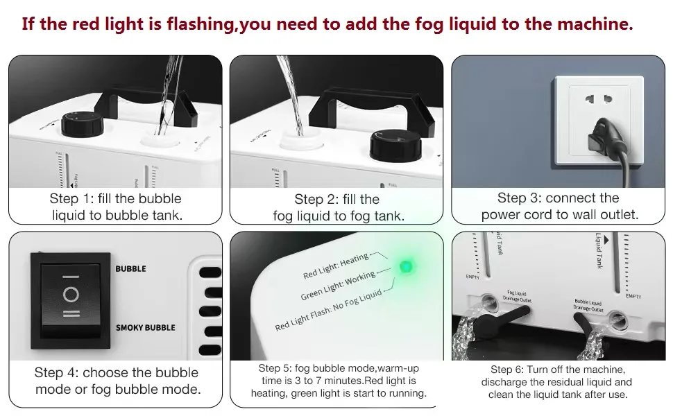 Fog bubble machine 2 powerful modes in one machine for children's toys birthday gift wedding party stage Halloween Christmas