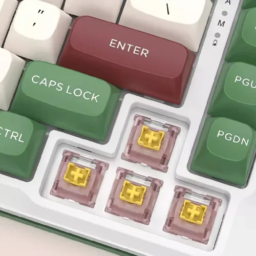 Imagen 2 del producto Outemu-interruptor silencioso Peach V3, Teclado mecánico, Interruptores lineales, poste de guía de luz, intercambio en caliente, PA66, POM prelumado, resorte de 21mm