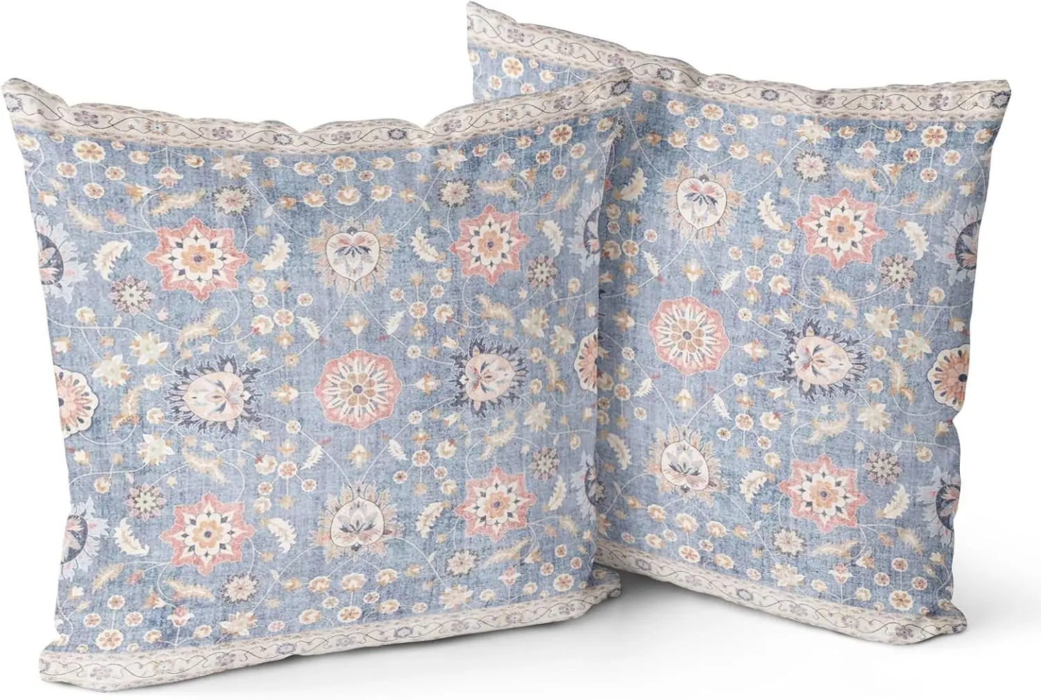 

Boho Throw Pillow Covers Farmhouse Home Decor For Sofa Porch Patio Bed Room Outdoor，Set Of 2，Bohemian Carpet Throw Pillows For