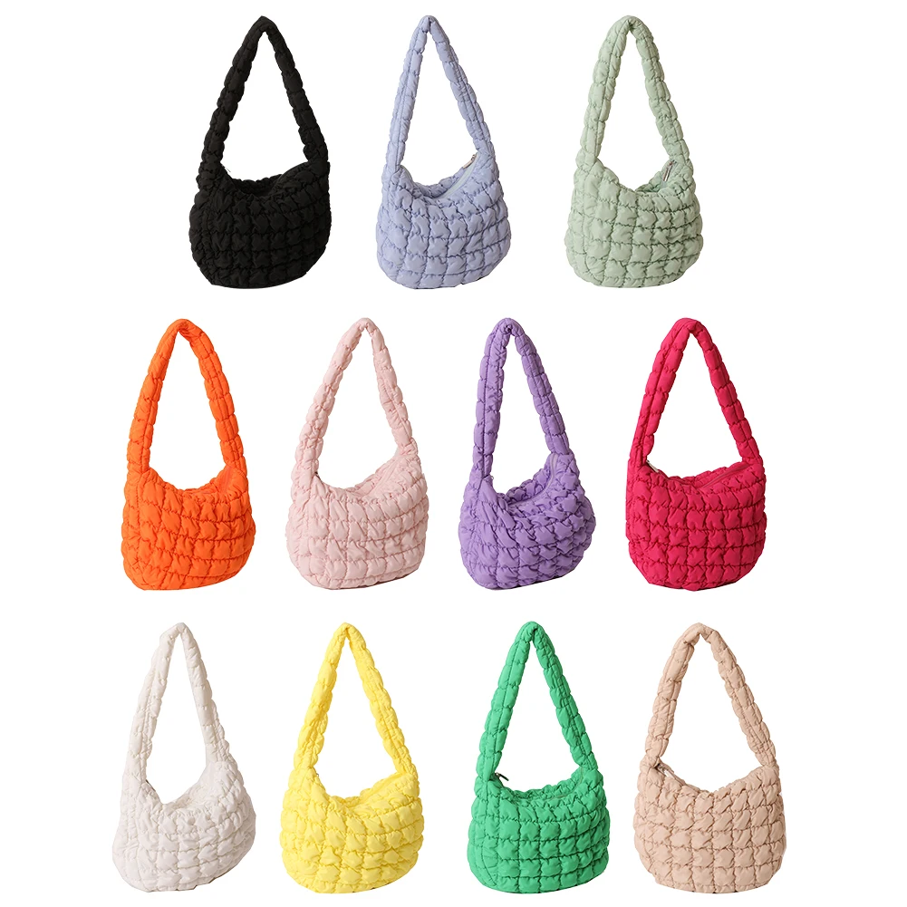 

Ladies Crossbody Bags Quilted Pleated Satchel Bags Fashion Cloud Large Capacity Temperament Travel Camping