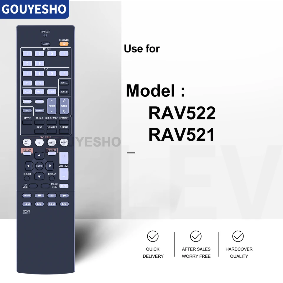 RAV522 ZJ66510 RAV521 ZJ66500 Remote Control For Yamaha AV