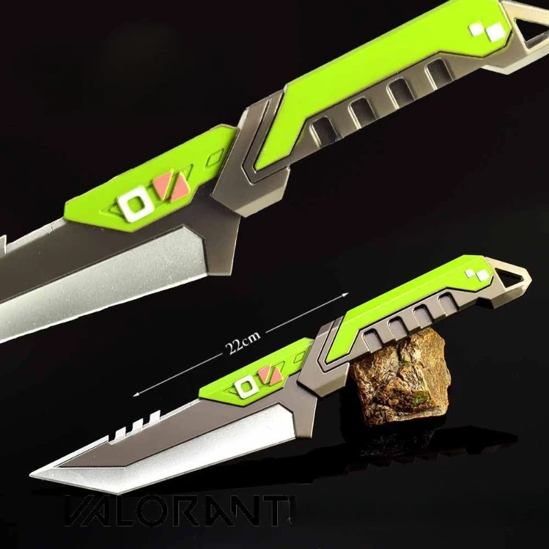 22 cm/8,66 in Valorant Spiel Peripherie Waffe Modell Über Grenze Flash Speicher Metall Spielzeug Ornamente Sammlungen Desktop Display Geschenke