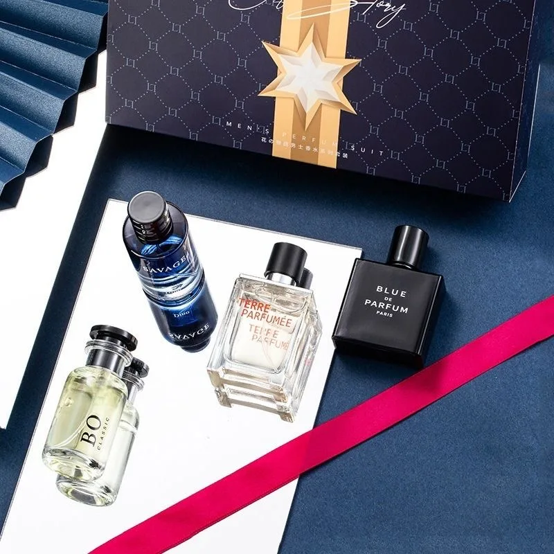 4 PCS/Set Men's Perfume Gift Set 3x30ml Long Lasting Woody Citrus Ocean Eau De Toilette Spray for Daily Work Dating Casual Use view 5