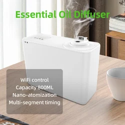 Electric Fragrance Diffuser Smart Air Fresheners Capacity 800ML Nebulizer Essential Oil Aroma Machine Waterless Scenting Device