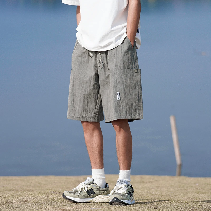 

Qui Dry Men's orts y Pants Summer Five-Quarter Thin Loose Casual Straight Leg Spor orts Qui Drng Lightweight