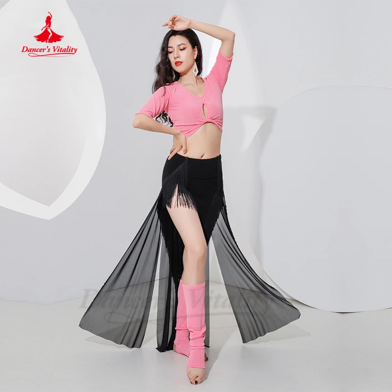 Belly Dance Training Suit for Women Modal Half Sleeves Top and Long Skirt Customsized Children Girl\'s Belly Dancing Wear Outfit