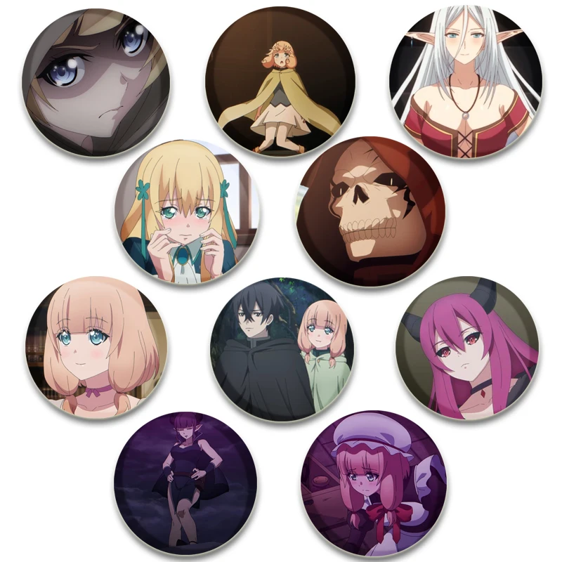 Anime The Strongest Magician in The Demon Lord's Army Was A Human Cartoon Badge Round DIY Creative Brooches Accessories Gifts