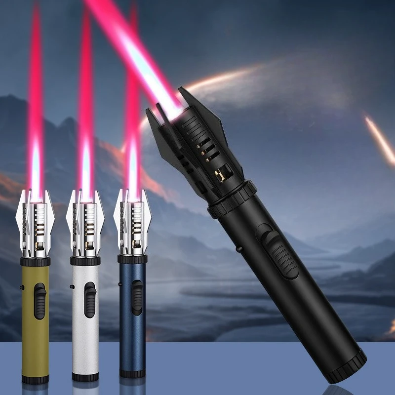 2026 New Scepter Planet Lightsaber Spray Gun Straight At Windproof Inflatable Cigar Lighter Outdoor Barbecue Igniter Wholesale
