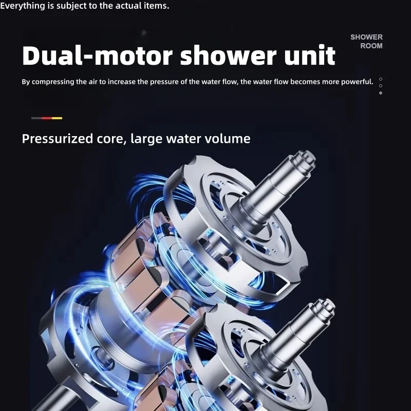 Unité de douche électrique extérieure portable, kit de douche de camping, longue durée de vie de la batterie, adapté à la construction, au camping et à un usage domestique