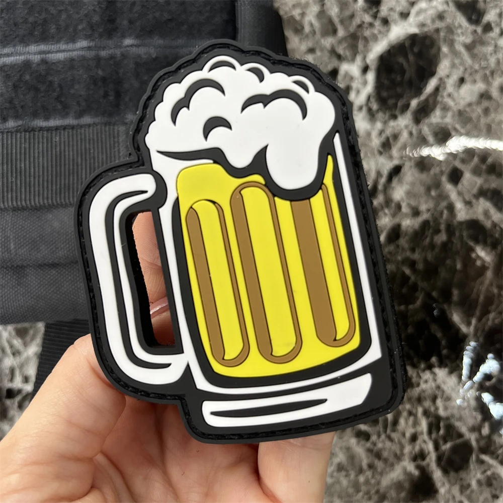 

Tactical Beer Military Army Patches PVC Morale Badge Backpack Hook and Loop Sticker