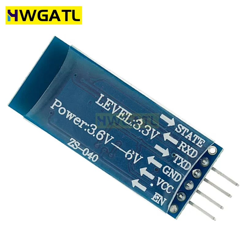 HWGATL  NEW HC-05 HC 05 hc-06 HC 06 RF Wireless Bluetooth Transceiver Slave Module RS232 / TTL to UART converter and adapter