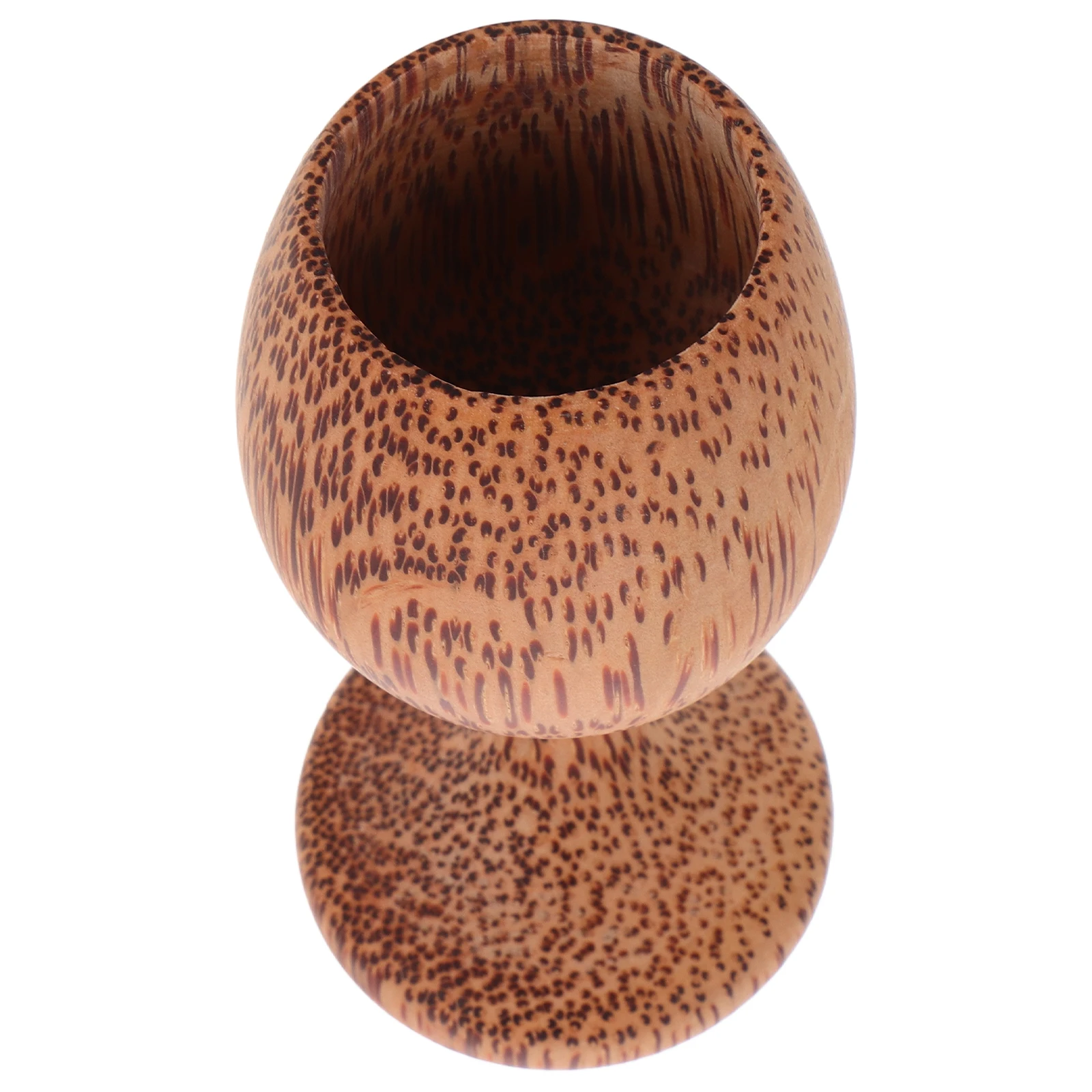 

Wooden Goblet Coconut Wood Drinking Mug Unique Design Glass Versatile Beverage Cup Natural Wooden Water Goblet