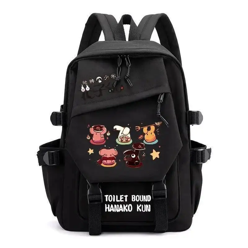

Anime Game Black White Blue Pink Green Jibaku Shounen Toilet-Bound Hanako-Kun Teens School Bags Backpacks