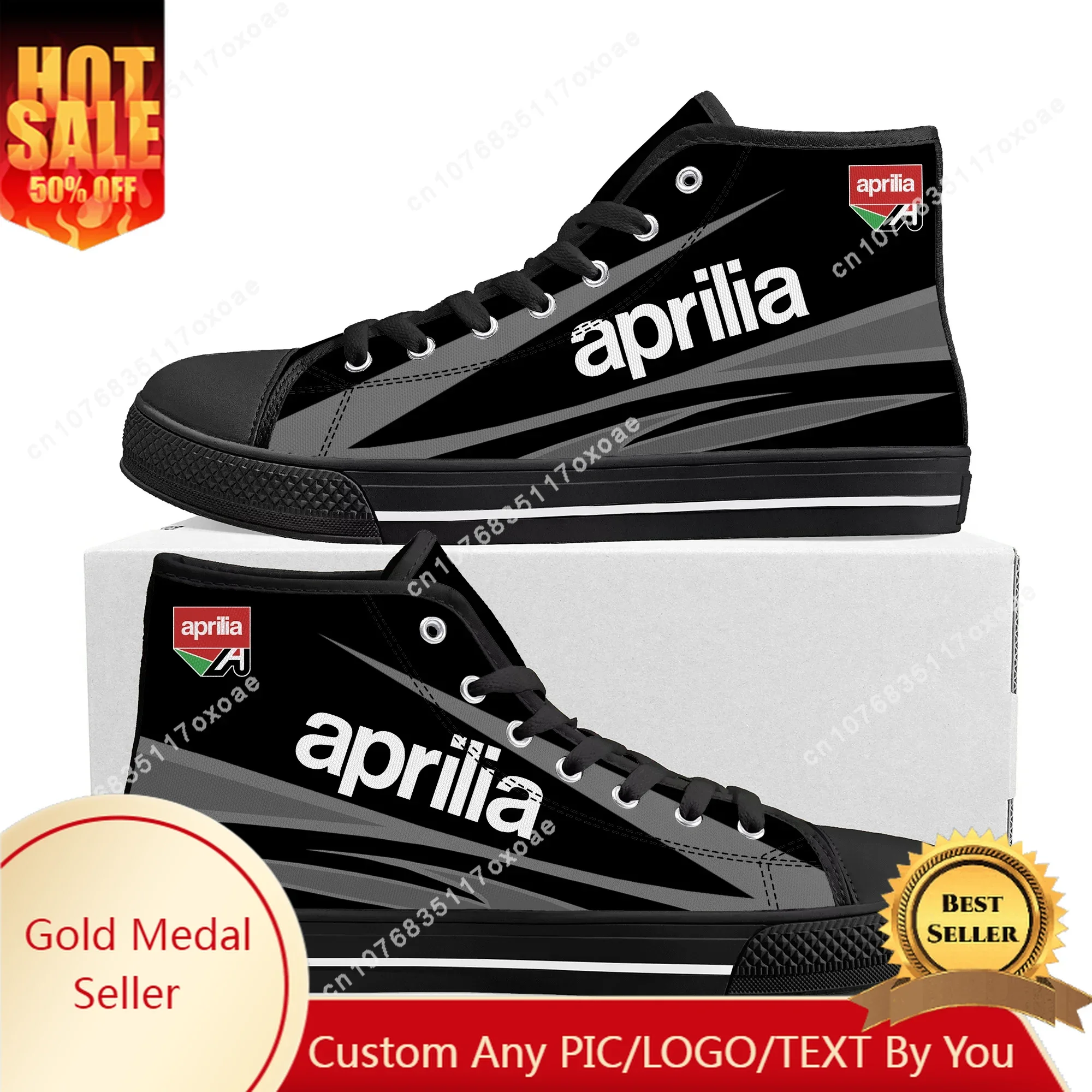 

Aprilia Shoes High Top Sneakers Mens Womens Teenager High Quality Canvas Sneaker Couple Casual Shoe Customize Shoes