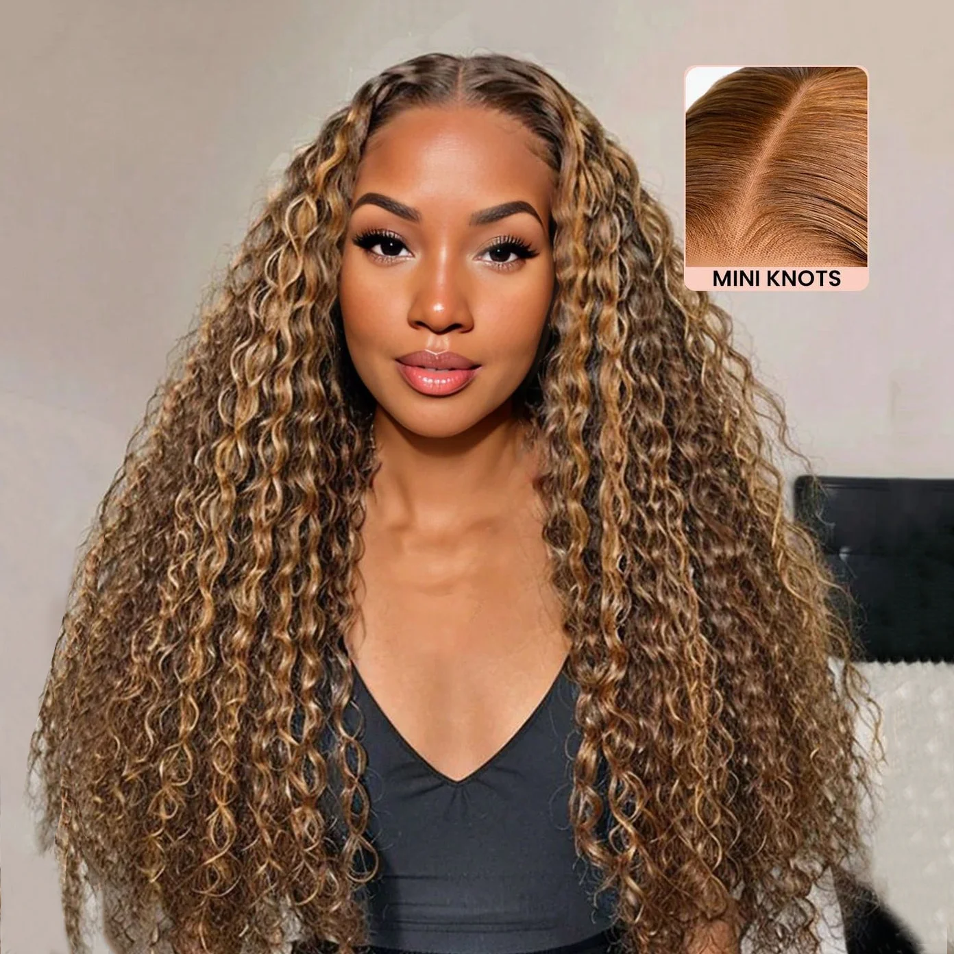 أومبير بوب شعر مستعار شعر الإنسان 4/27 تسليط الضوء على شعر مستعار موجة عميقة مجعد العسل شقراء الدانتيل الجبهة بوب الباروكات 200 الكثافة 16 بوصة