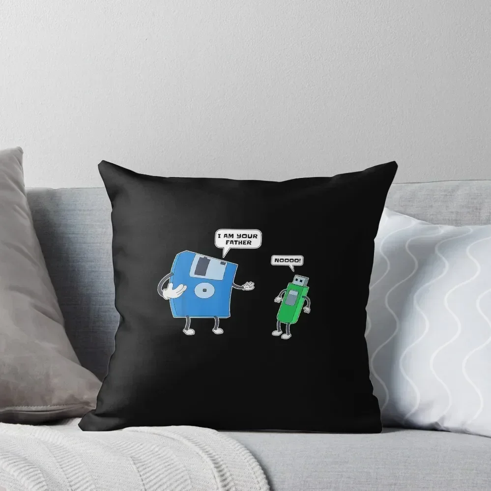 Computer Engineering I Father Son Floppy Disk Engineer Throw Pillow Sofa Cushion Cover pillow