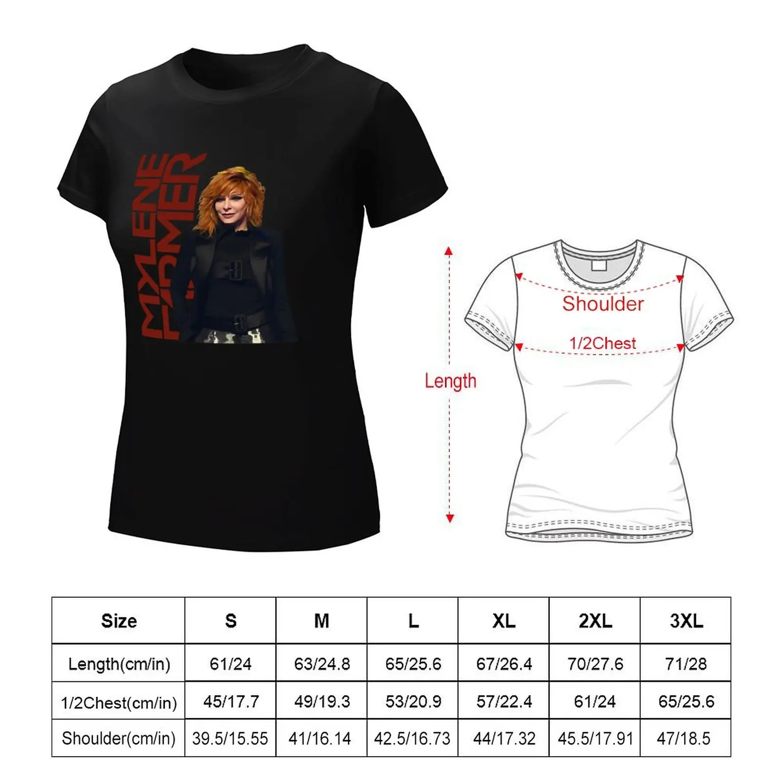 Mylene farmer T-Shirt korean fashion kawaii clothes t shirts for Women