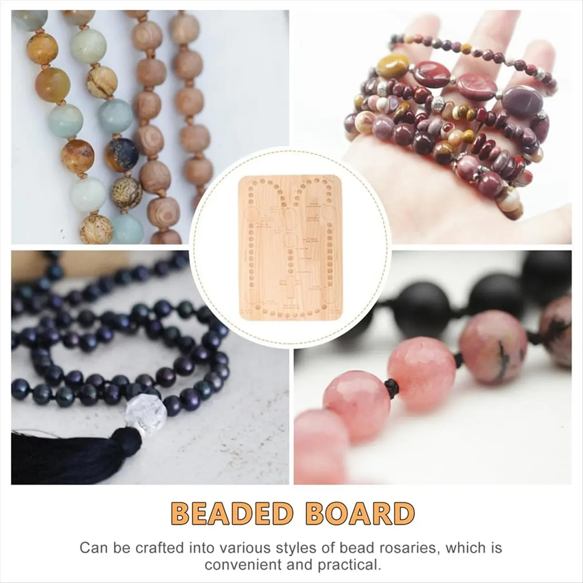 STOCK-Wooden Bead Board Beading Tools for Jewelry Making Tray Rosary DIY Bracelet Helper Tool Necklace Bracelets Design Board