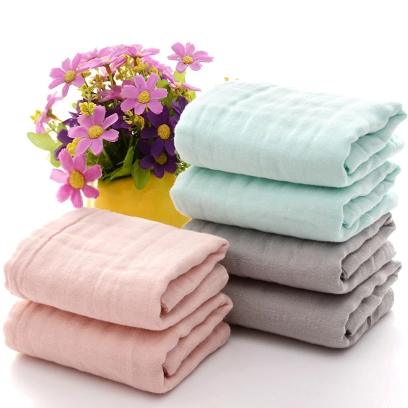 

Organic Cotton Gauze Baby Bath Towel Solid Colour Muslin Boy Girl Face Towel Handkerchief Newborns Feeding Burp Cloths Washcloth