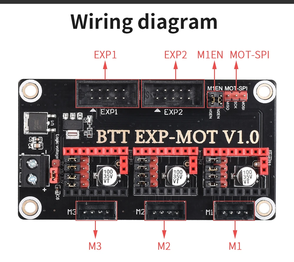 BIGTREETECH EXP MOT V1.0 Driver Expansion Module 3D Printer Parts For Octopus Pro SKR 3 EZ SKR V1.4 Turbo SKR PRO Motherboard