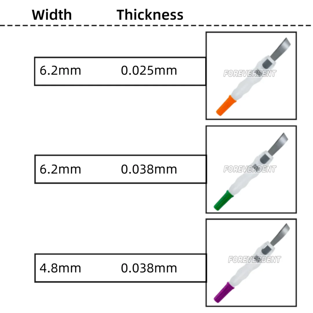 100pcs Dental Adjustable Matrix Bands Rod Shaped SS Sectional Disposable Sheet Transparent Clear  Matrices Band