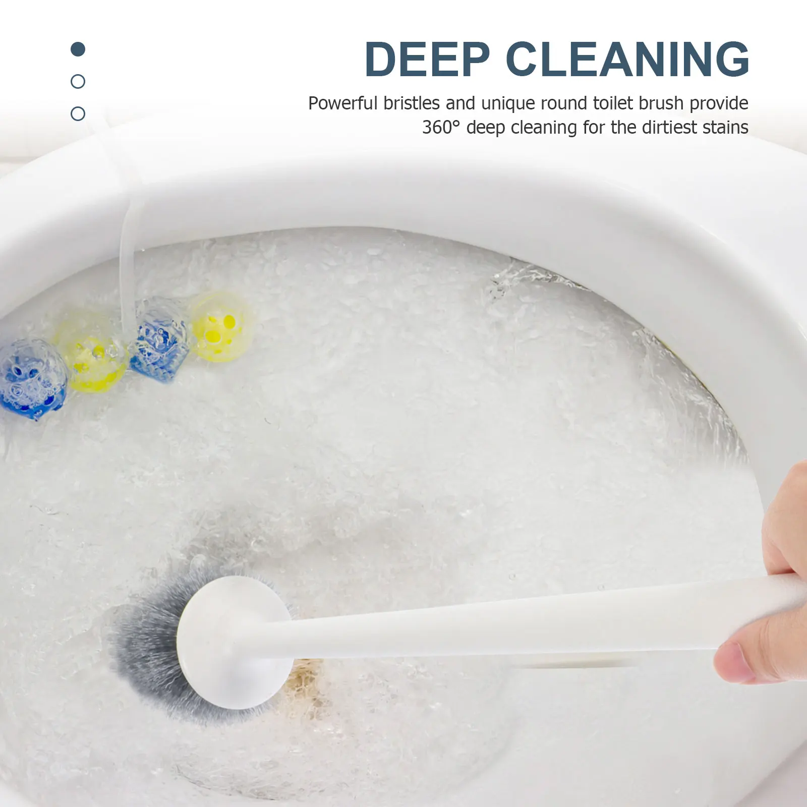 

Toilet With Holder Compact Bathroom Cleaning Tool 360° Deep Clean Brush With Base Toilet Supplies Home Brush