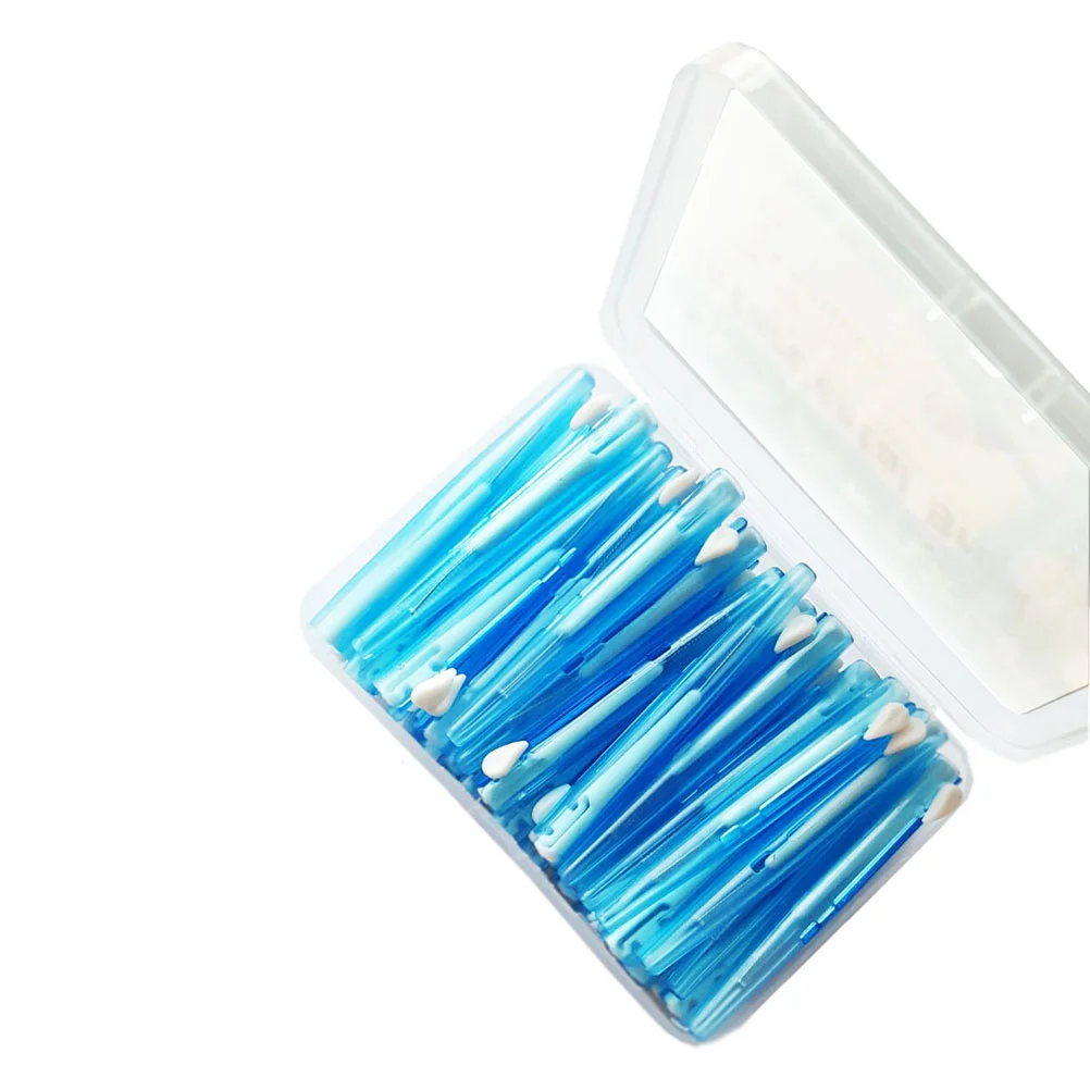 60 uds 07mm palillo de dientes de limpieza profunda Oral cepillo de cuidado bucal hilo dental (azul) cepillo interdental cepillo dental