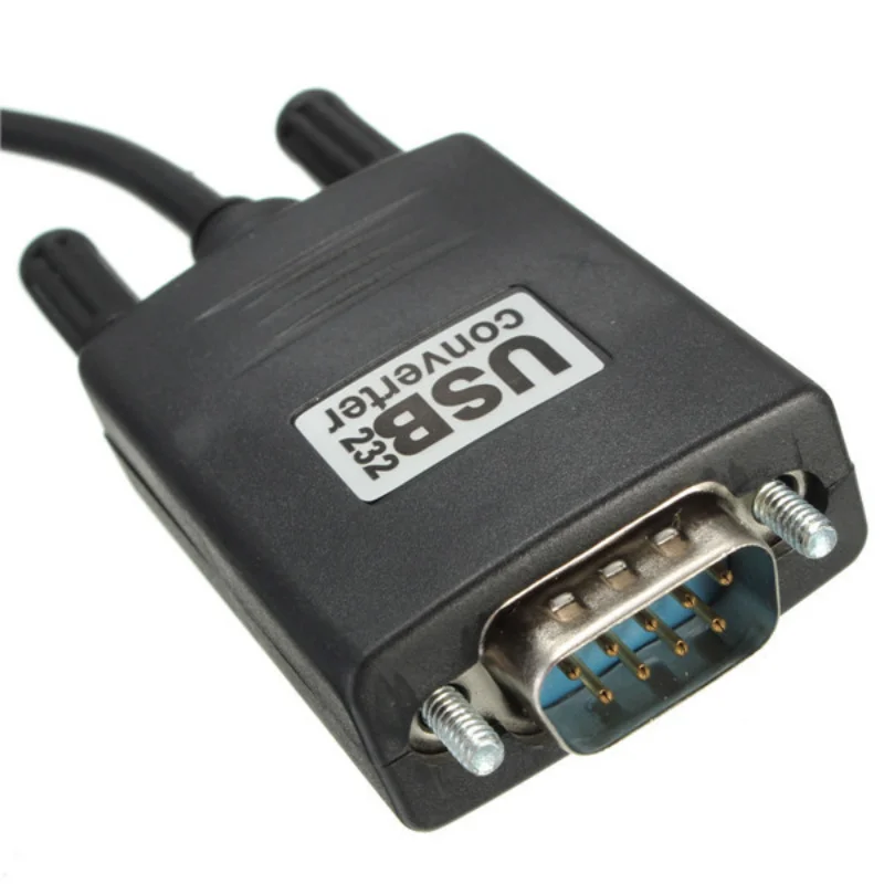 Cable convertidor macho USB 2,0 a RS232 Serial DB9 de 9 pines, adaptador de Puerto negro de 0,8 m, para enrutadores Cisco, interruptores y Telescopio