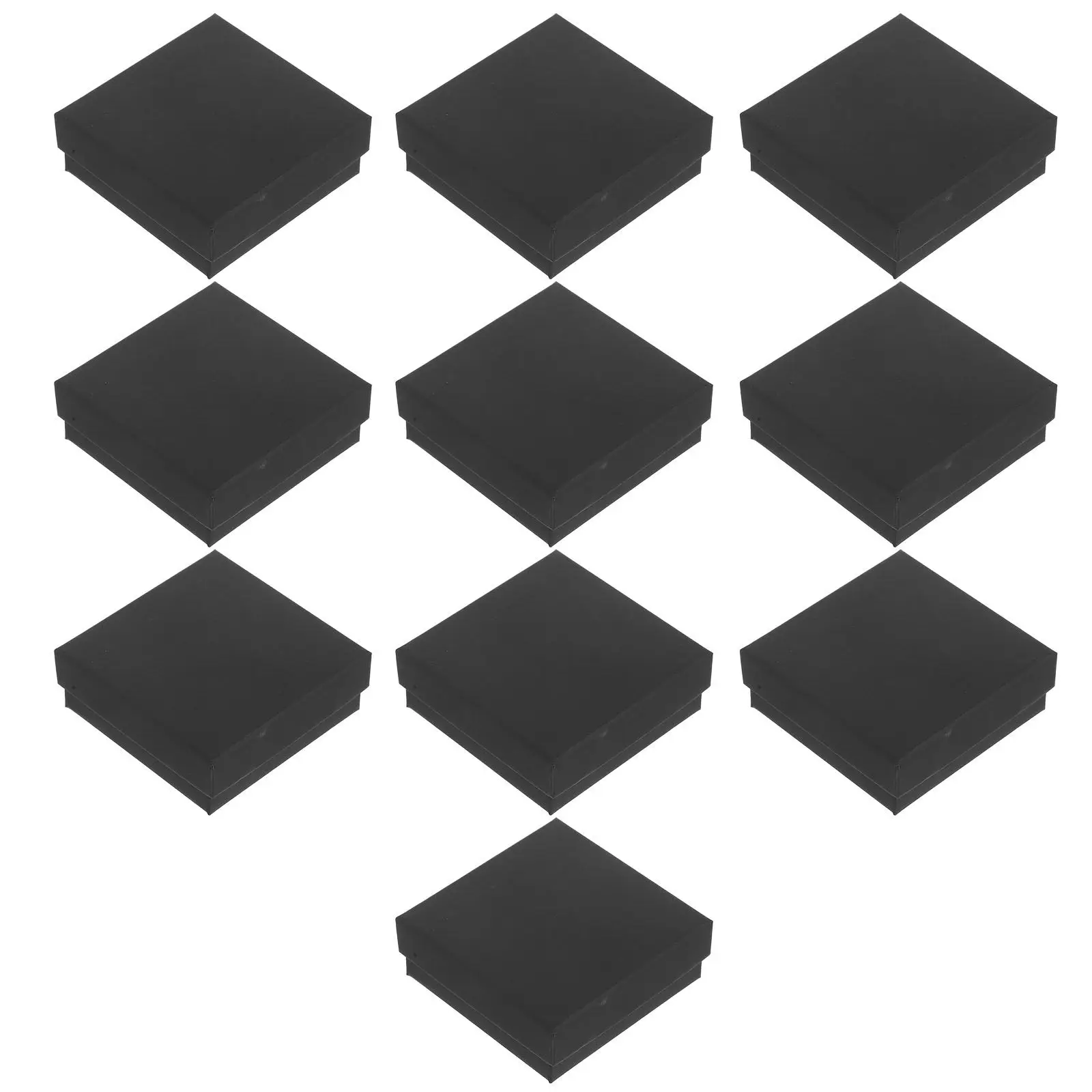 

Набор из 10 премиальных черных подарочных коробок прямоугольной формы с губчатой подкладкой для ожерелий, серег, колец, для хранения и упаковки подарков