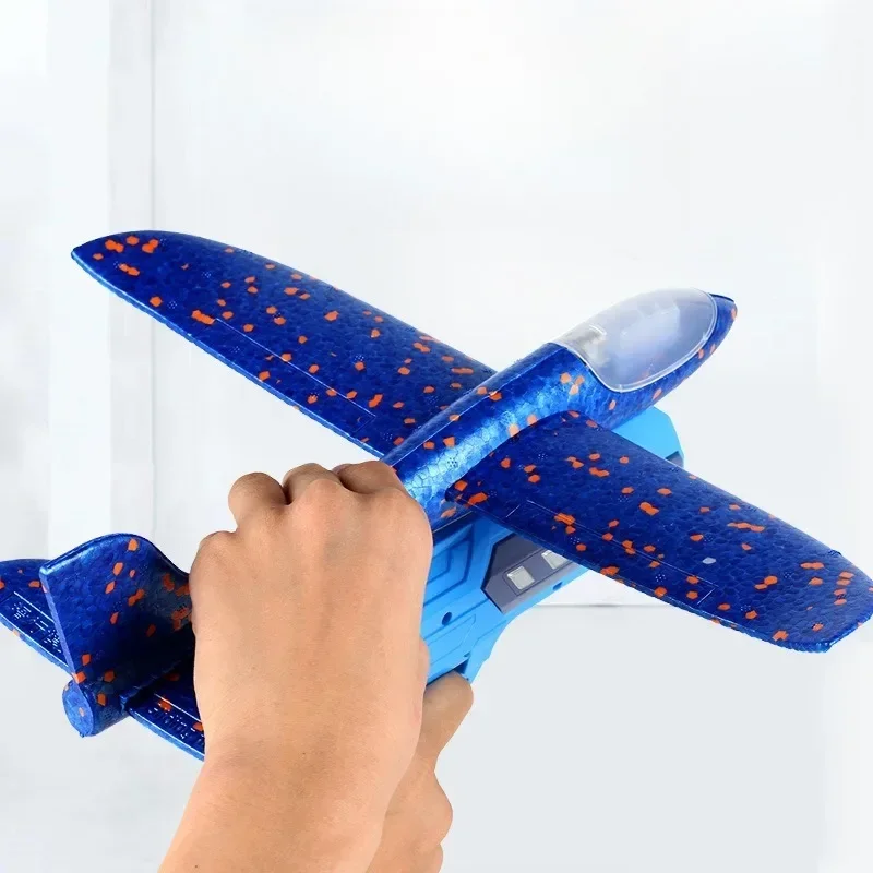 Catapult Airplane Gun Toy Boy Boy Hand Toss Airplane Gliding Resistant Foam Airplane Stall Toy Air Soft  Guns