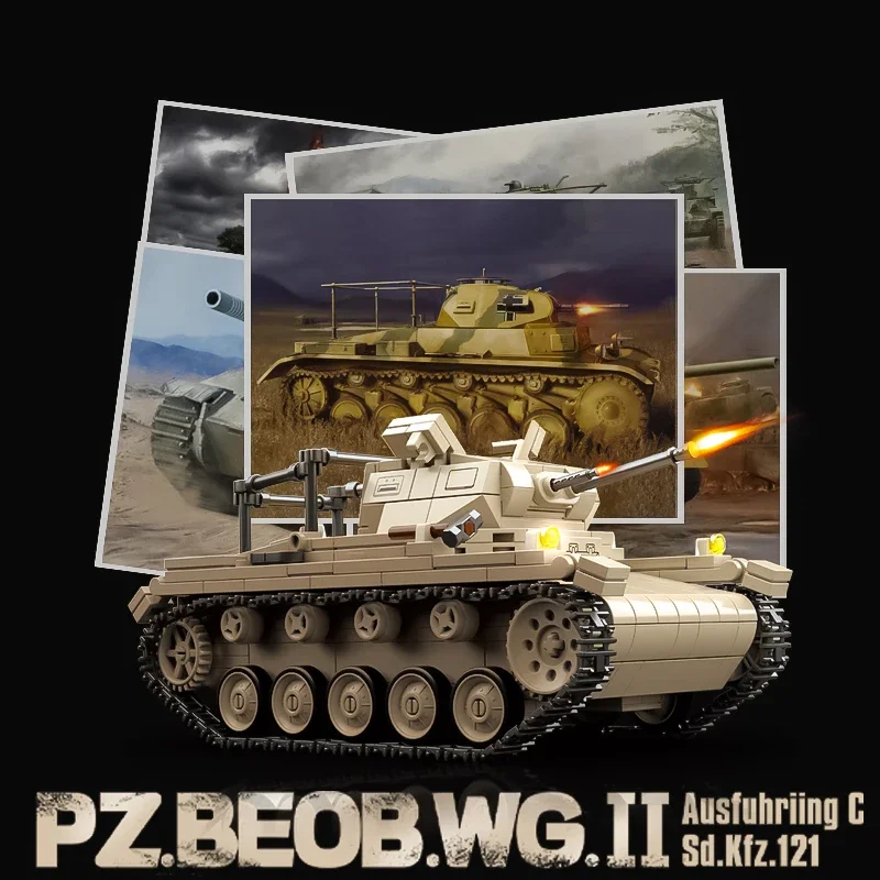 Pz.Beob,Wg.ll Ausf.C World War II German armored vehicles assembled building blocks for children developed a puzzle boy model