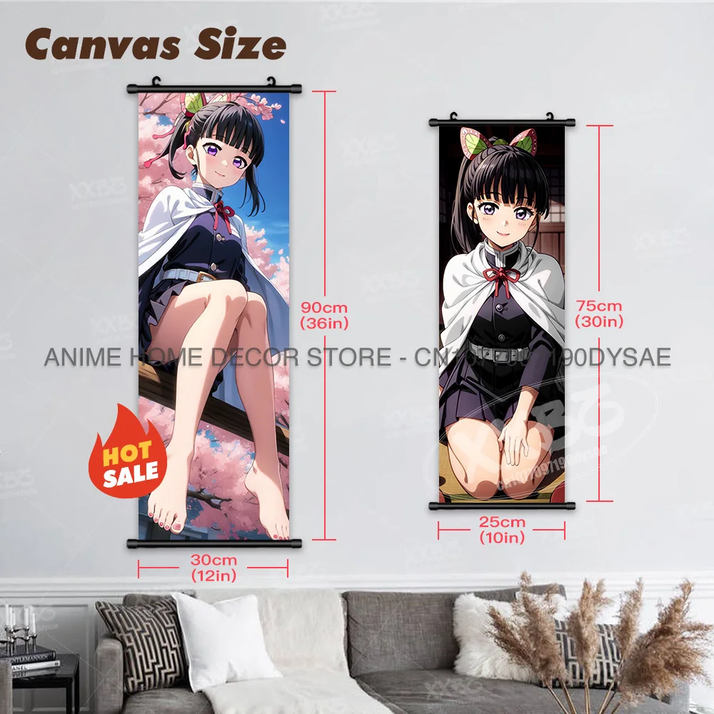 Demon Slayer Posters Uzui Tengen Home Wall Decor Kanroji Mitsuri Anime Paintings Kamado Tanjirou Art Scrolls Pictures Wallpaper