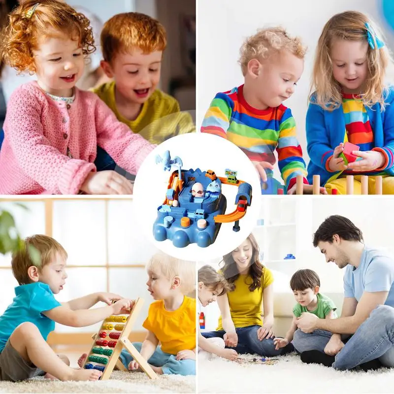 Juguetes de pista de carreras para niños, rompecabezas preescolar, coche de aventura, juego de rescate de la ciudad, estacionamiento, garaje, juego de juegos, coche, juguetes educativos para preescolar