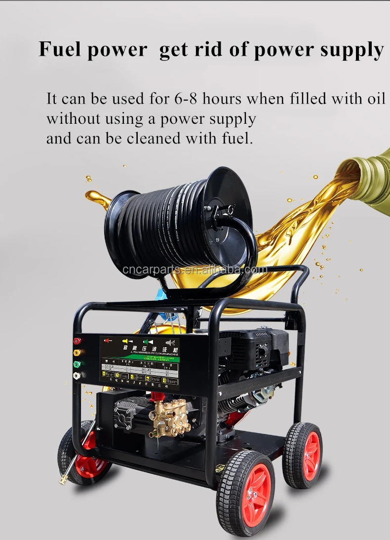 high pressure gasoline jet cleaning pump machine unblock drain cleaner for general pipe toilet sewer  dredging