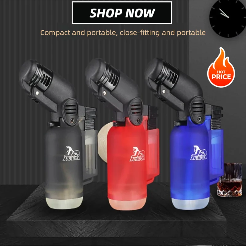 

High quality, cost-effective, special offer plastic mini transparent single punch windproof cigar lighter