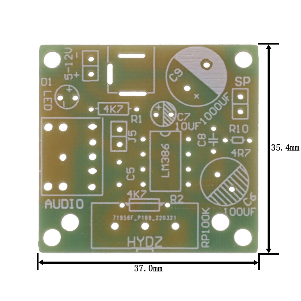 LM386 Mini Audio Amplifier DIY Kit 3.5mm 3V-12V Power Amplifier Suite Trousse Amplificador Module Board Beyond TDA2030