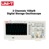UNI-T Digital Oscilloscope UTD2102CEX+ 100MHz 1GS/s 2 Channels 1mV/div~20V/div Storage Desktop Oscilloscope 7 Inches TFT LCD