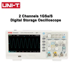 UNI-T Digital Oscilloscope UTD2102CEX+ 100MHz 1GS/s 2 Channels 1mV/div~20V/div Storage Desktop Oscilloscope 7 Inches TFT LCD