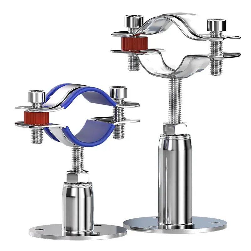

304 stainless steel pipe clamp fixed pipe bracket adjustable