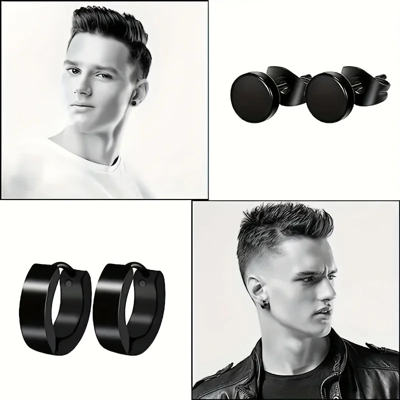 Boucles d'Oreilles Barbell en Acier Inoxydable, Pendentif Lame Croisée, Convient aux Hommes pour 03/Wear, 20 Paires