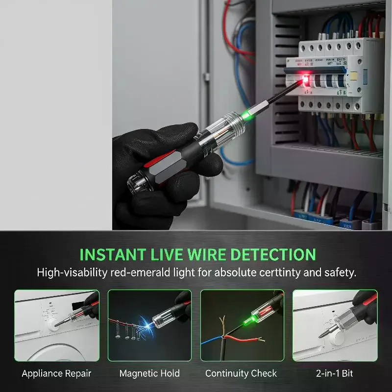 Multi Magnetic Screwdriver Handheld Voltage Tester Pen: Zero Line Induction Detection Electrician Handtoolcts