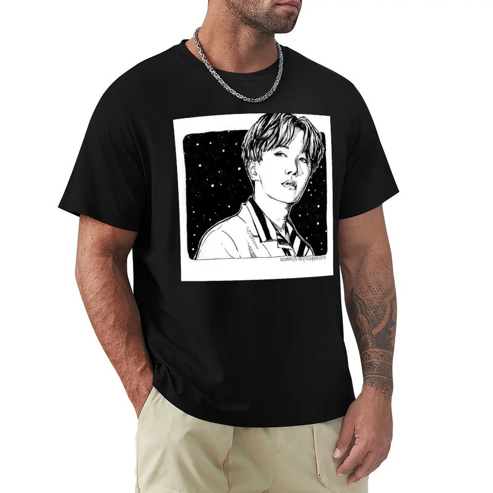 

Jhope inktober T-Shirt blue lock valentines clothes korean fashion Man t-shirt mens plain t shirts
