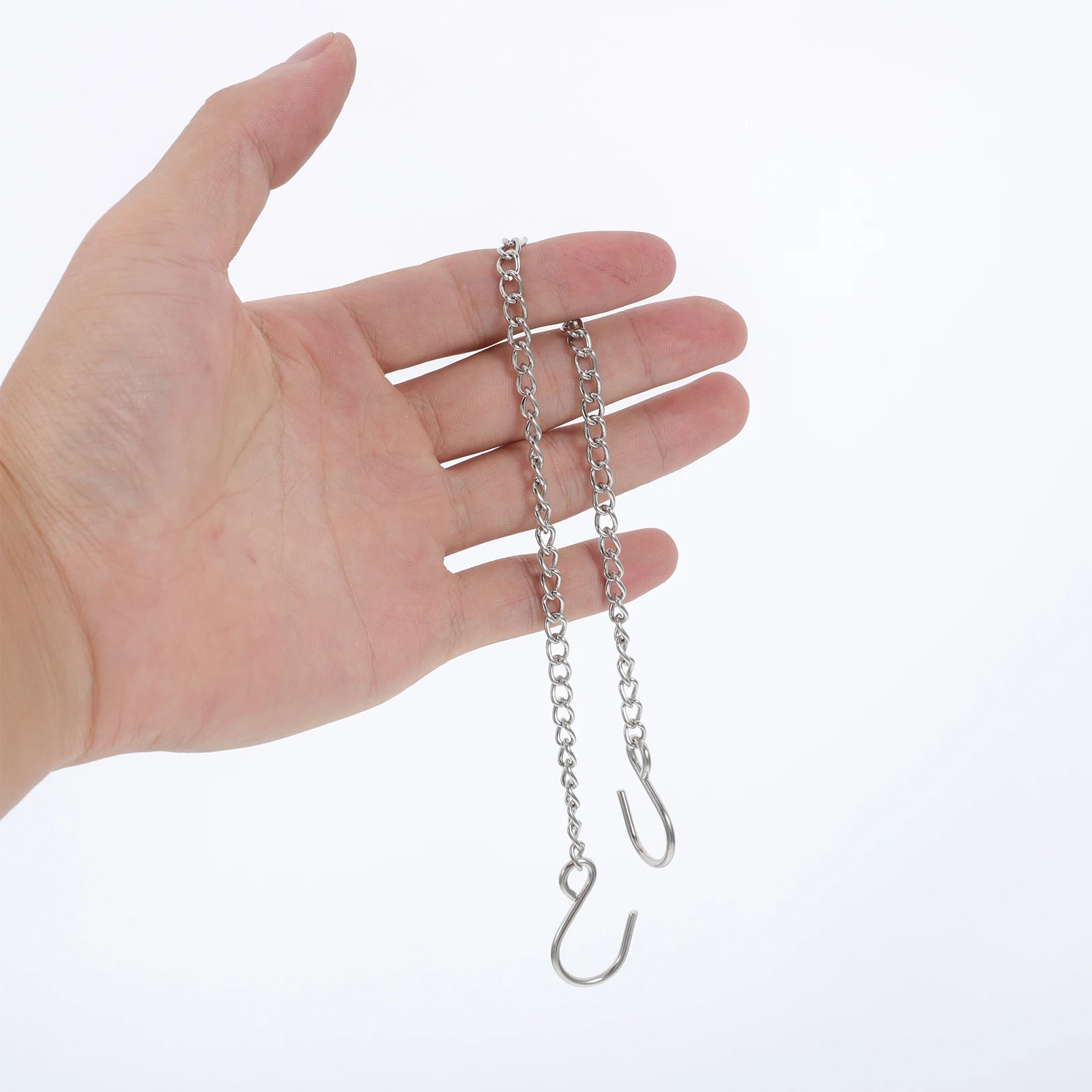 

10pcs Doorplate Hanging Chains Stainless Steel Hooks for Plants Billboards naments Planter Chains Lattice Easy